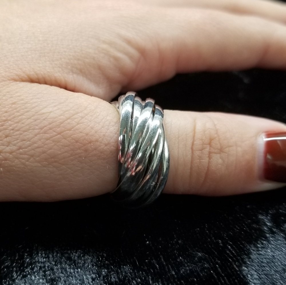 Silver Twist Ring; Silverstone